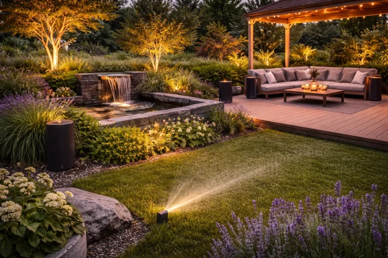 Garten mit gemütlicher Terrasse