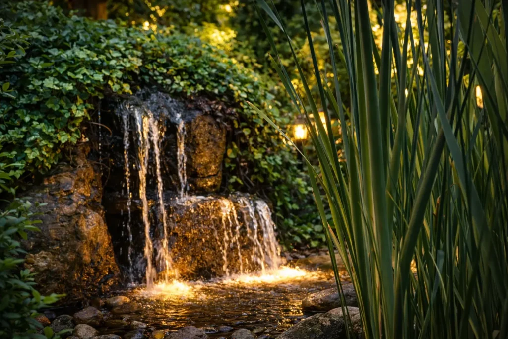 Wasserfall beleuchtet