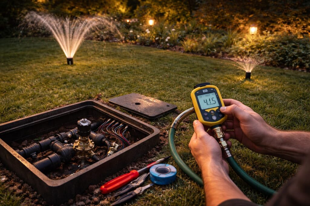 Bewässerungswartung und Kontrolle